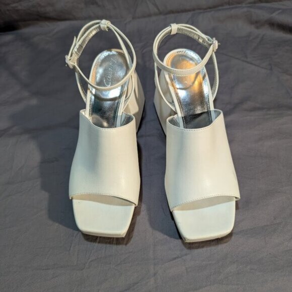 Circus NY by Sam Edelman Women's Miranda Two Piece Platform Sandals - White 9.5 - Picture 5 of 14
